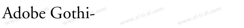 Adobe Gothi字体转换